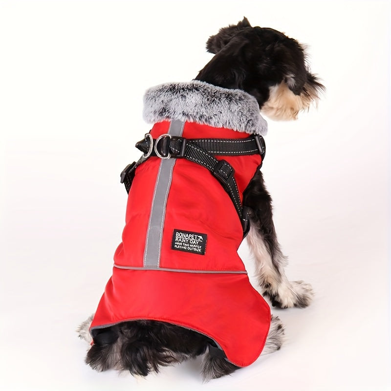 Hundemantel, Winterjacke Mit Reflektierendem Riemen